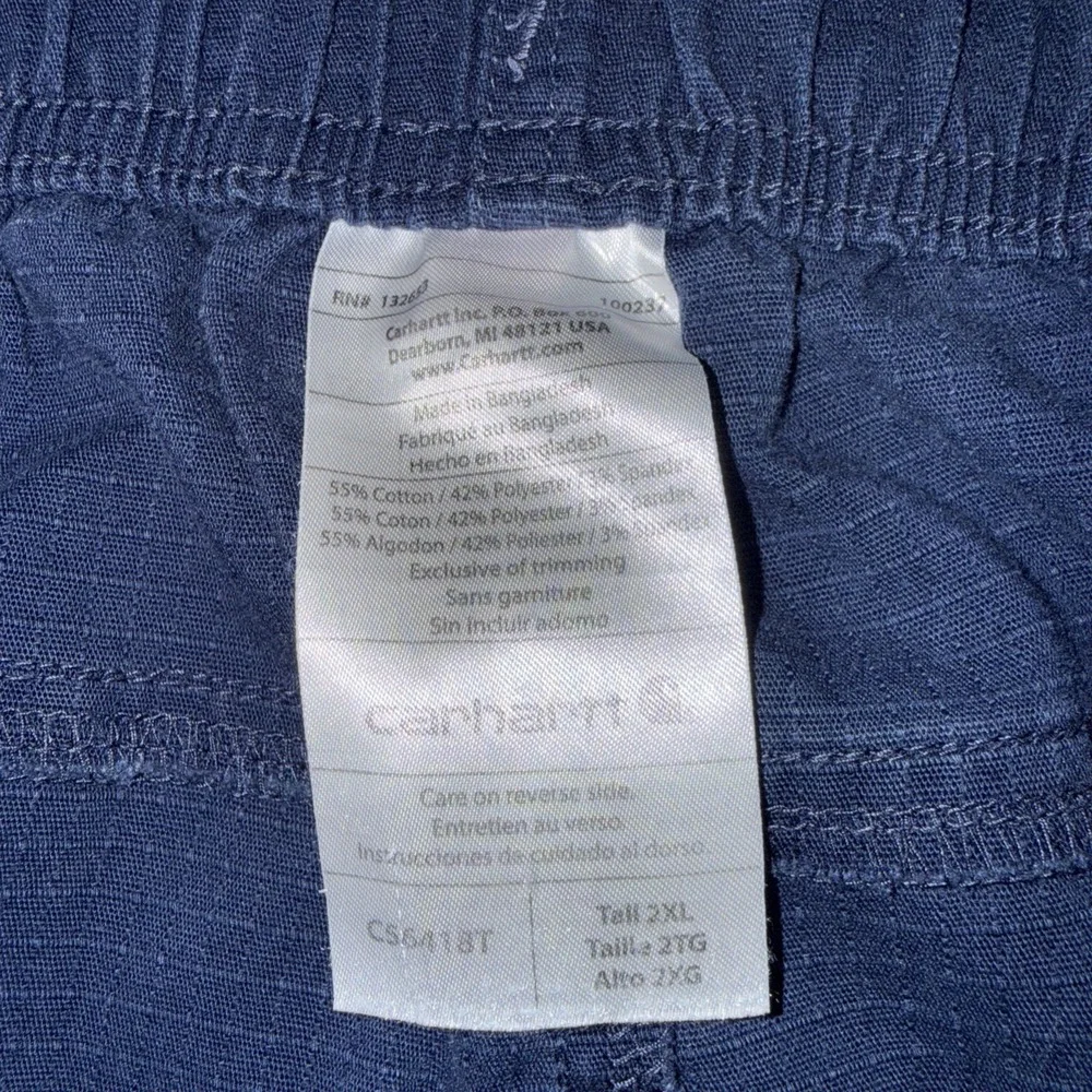 Carhartt Scrubs C54108T Men's XXL TALL Ripstop 8-Pocket Pants Uniform Navy Blue